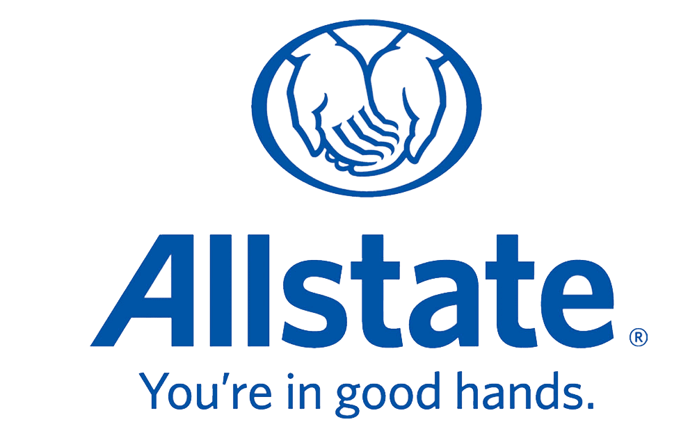 The Allstate logo shows two cupped hands above the text "Allstate. You're in good hands.