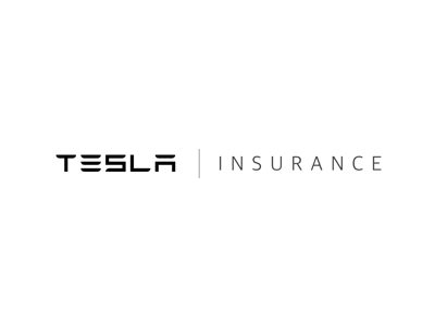 Tesla Insurance logo showing "TESLA" in bold black letters and "INSURANCE" in gray on a white background.