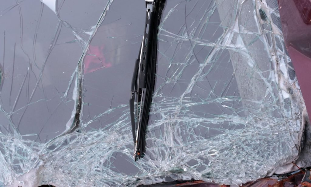 vandalized windshield